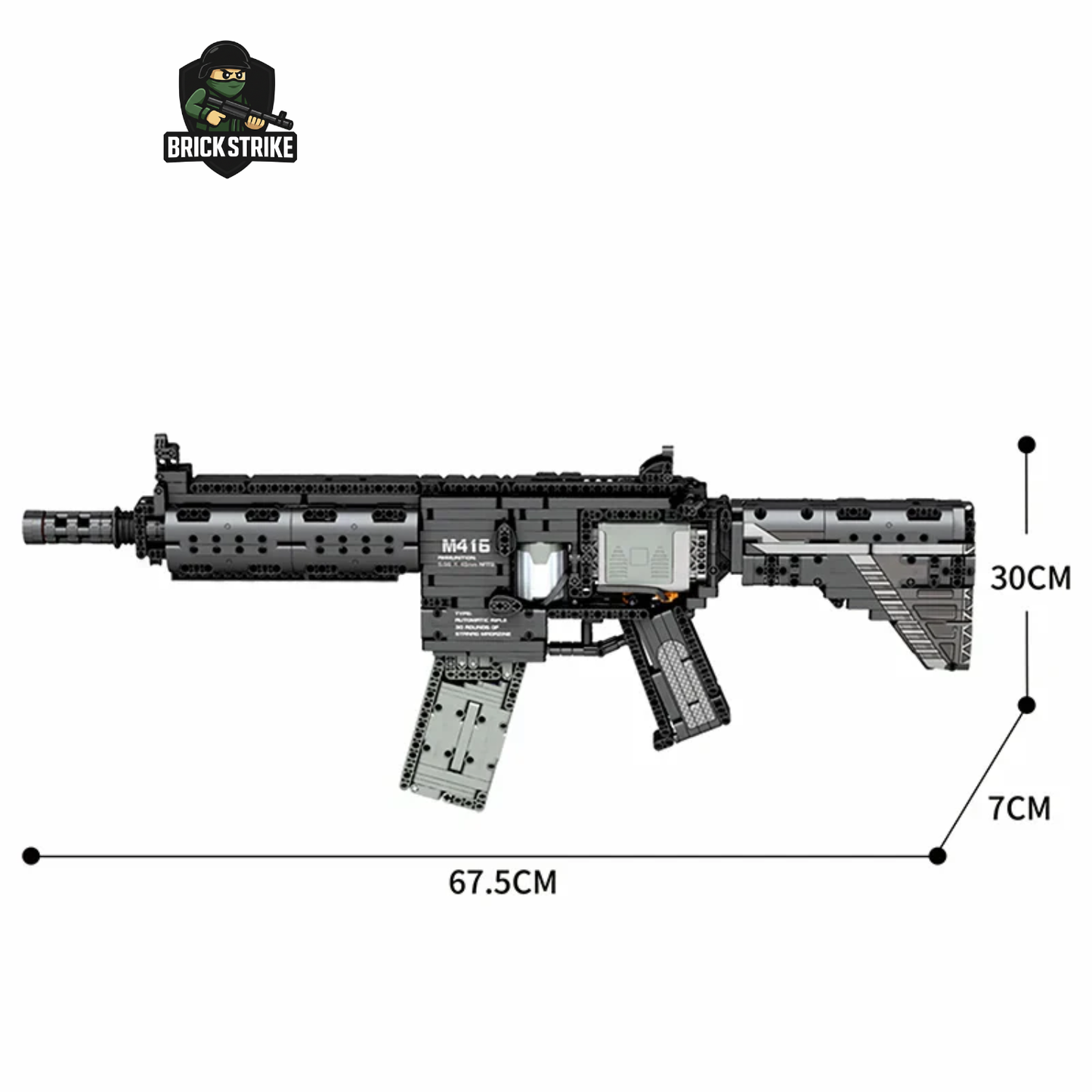 REOBRIX M416 Rifle 1101 Piece Electric Building Block Toy Gun Model