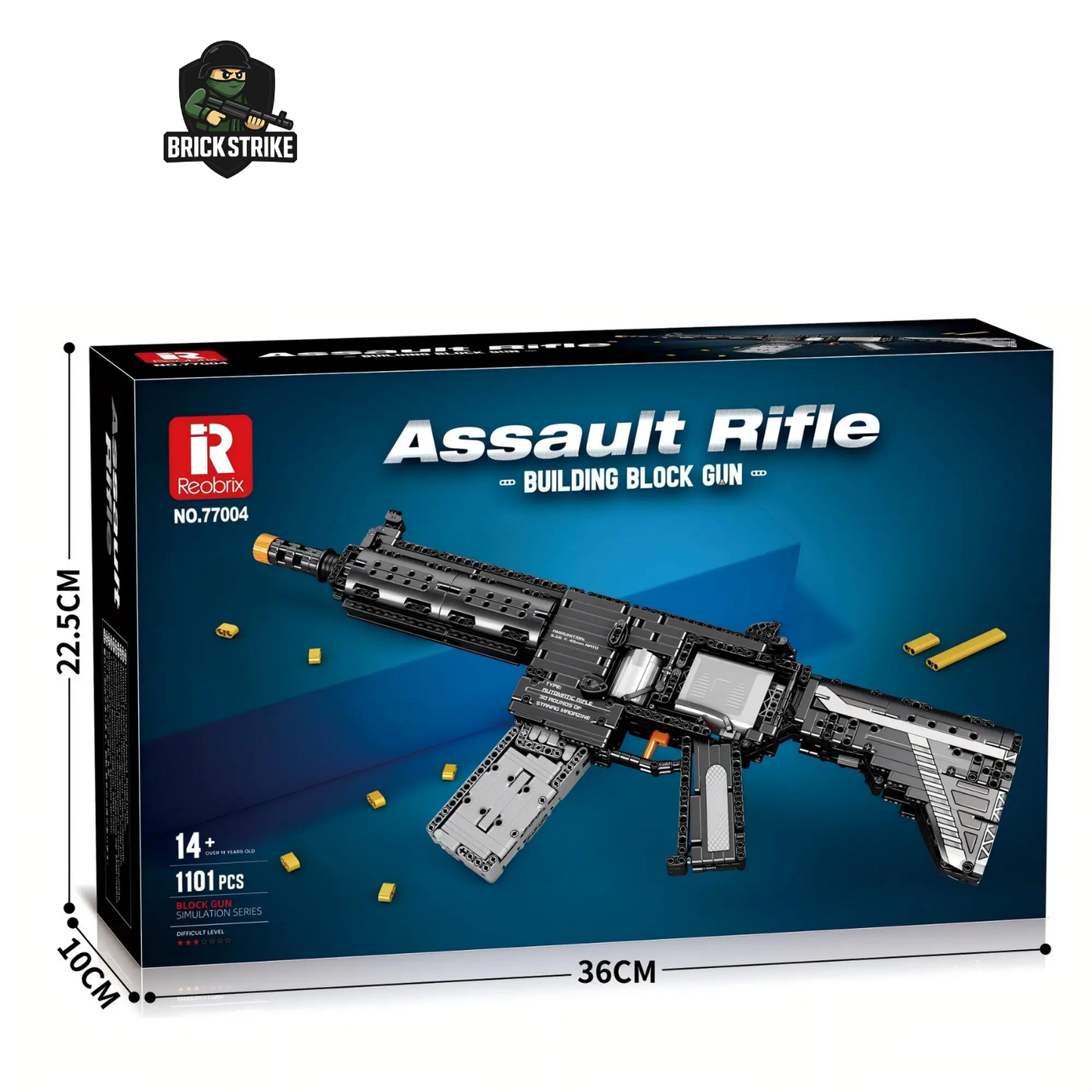 REOBRIX M416 Rifle 1101 Piece Electric Building Block Toy Gun Model