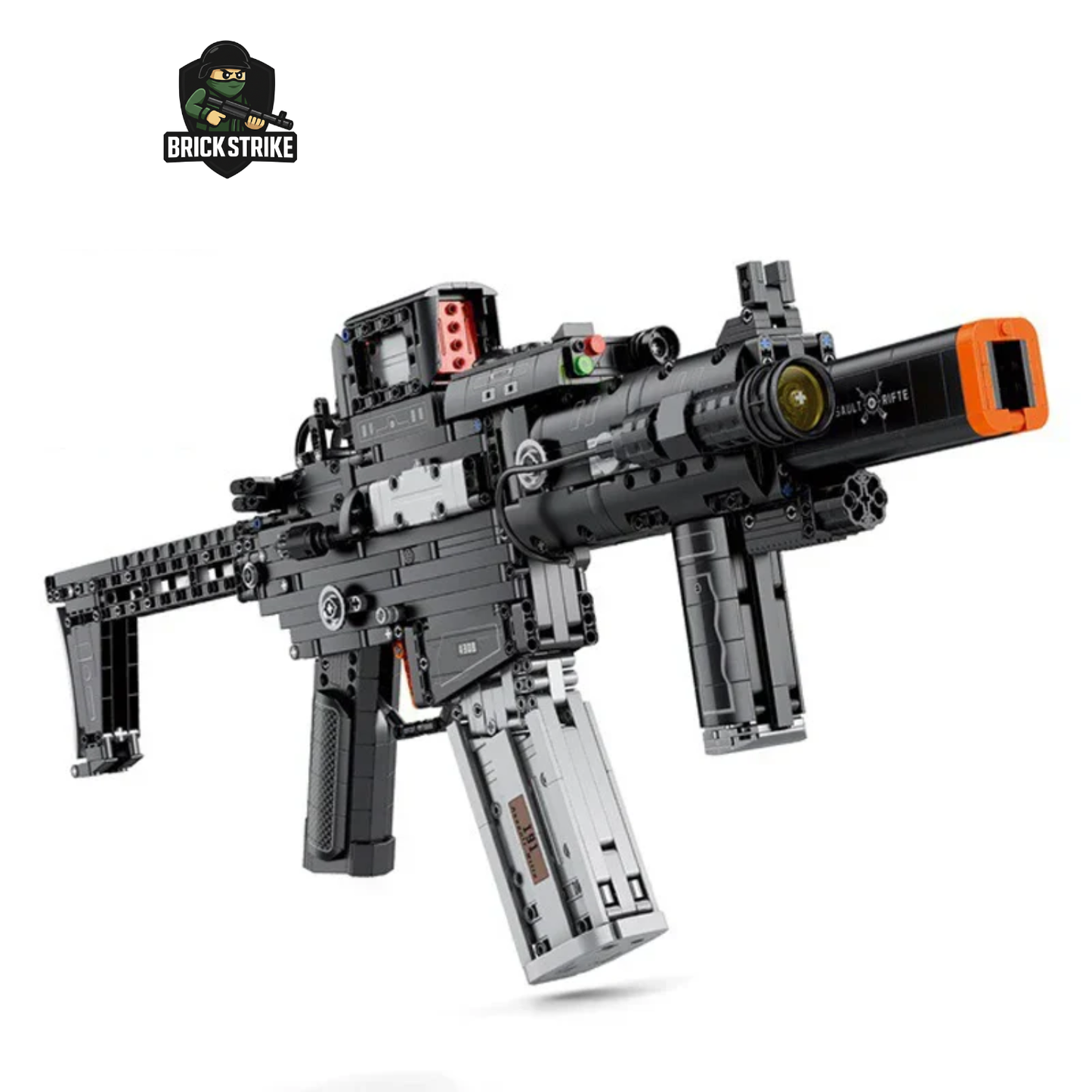 1589 Piece MCX Assault Rifle Tactical Building Block Model Gun