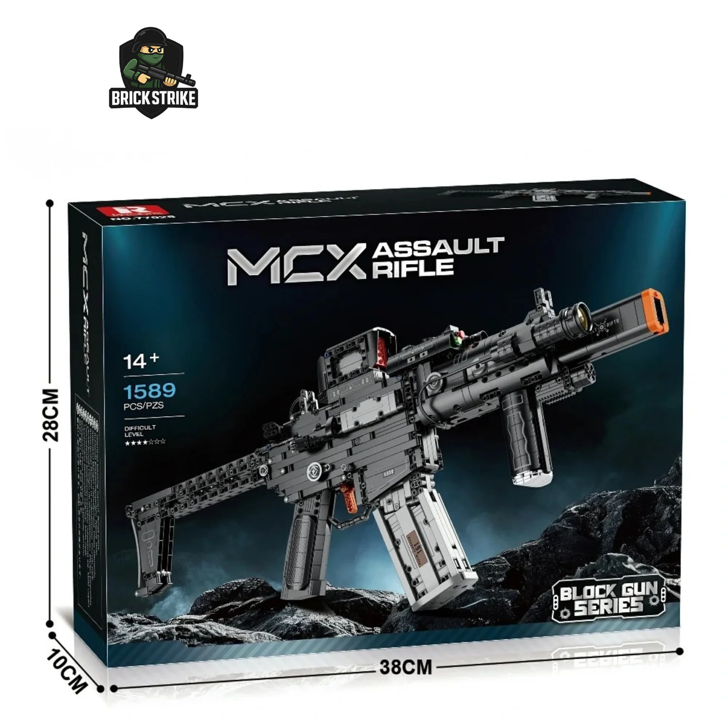 1589 Piece MCX Assault Rifle Tactical Building Block Model Gun