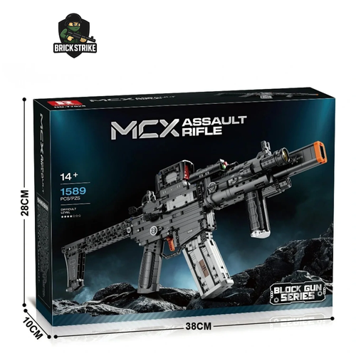 1589 Piece MCX Assault Rifle Tactical Building Block Model Gun